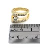 Contemporary Split Shank Diamond Ring in Yellow Gold